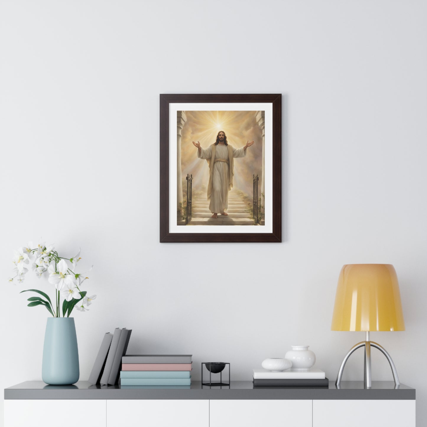 Homecoming - Open Arms of Jesus - Fine Art - Framed Vertical Poster